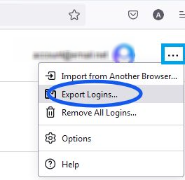 export passwords from Firefox browser