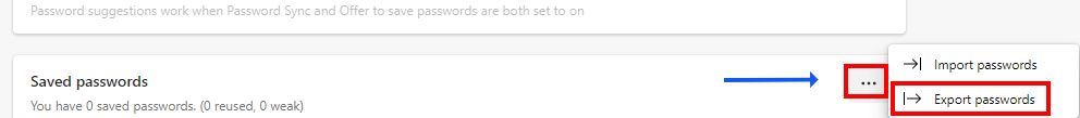 export passwords from edge browser