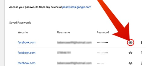 view or edit saved passwords in google chrome